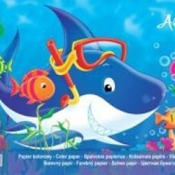 Цветная бумага Kreska Fluo A4 9 листов