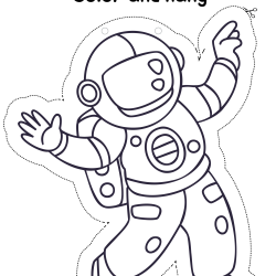 Krāsojams kartons College A4, Kosmonauts