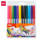Фломастеры DELI ColoRun 12 цветов смываемые
