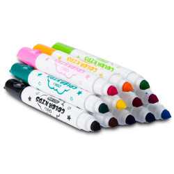 Фломастеры Deli EC10400 Color Kids смываемые 12цв. Коробка