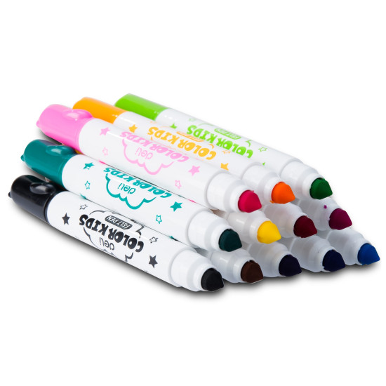 Фломастеры Deli EC10400 Color Kids смываемые 12цв. Коробка
