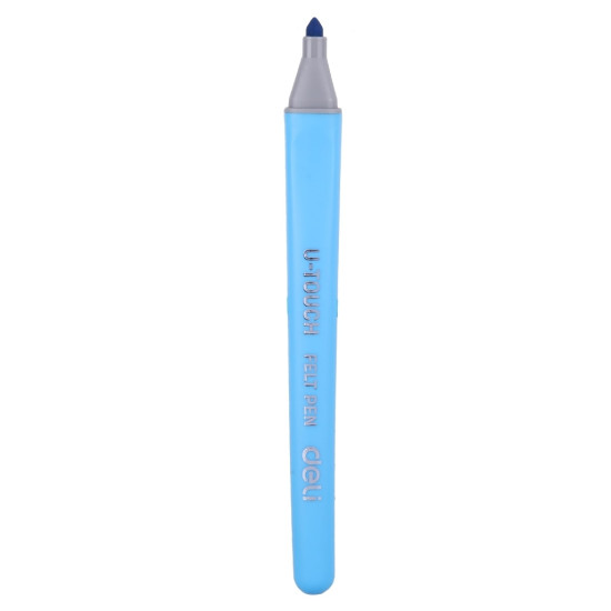 Фломастеры Deli EC10604 U-touch трехгр. Вентилируемый смываемые 12цв. пластиковый пенал