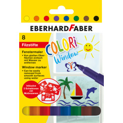 Маркеры Eberhard Faber Jumbo 8шт с трафаретами