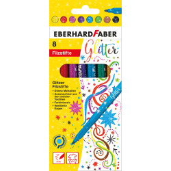Фломастеры Eberhard Faber 8шт с блестками Нетоксичные