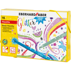 Фломастеры EberhardFaber с блестками 16шт