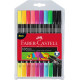 Divpusēji flomasteri Faber Castell, 10 neona krāsas