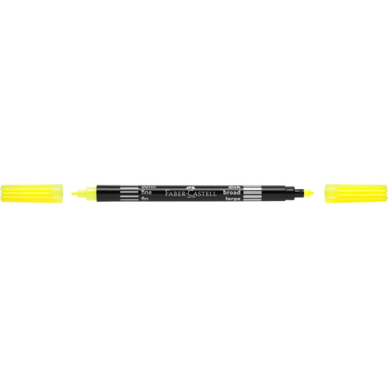 Divpusēji flomasteri Faber Castell, 10 neona krāsas