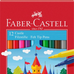 Фломастеры Faber-Castell Castle 12цветов широкиетонкие