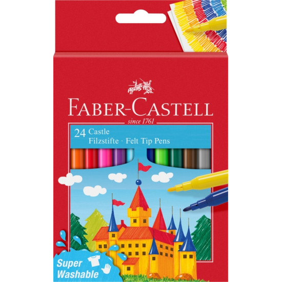 Фломастеры Faber-Castell Castle 24шт смываемые