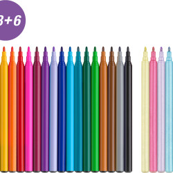 Фломастеры Faber-Castell Единорог 18+6 с блестками