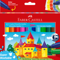 Маркеры Faber-Castell Jumbo 12 цветов супермоющиеся