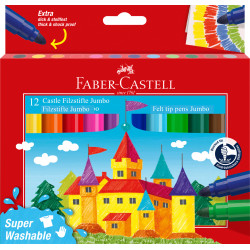 Маркеры Faber-Castell Jumbo 12 цветов супермоющиеся