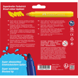 Маркеры Faber-Castell Jumbo 12 цветов супермоющиеся