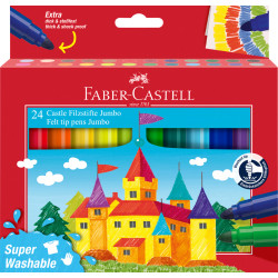 Фломастеры Faber-Castell Jumbo 24 цвета суперстираемые