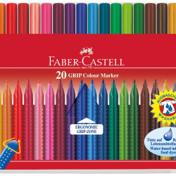 Фломастеры Faber-Castell Grip 20 цветов пищевые красители