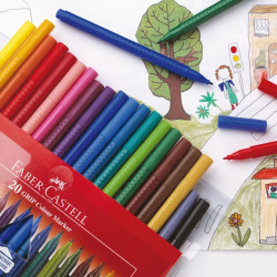 Фломастеры Faber-Castell Grip 20 цветов пищевые красители