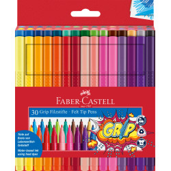 Фломастеры Faber-Castell Grip 30 цветов эргономичные