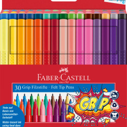 Фломастеры Faber-Castell Grip 30 цветов эргономичные