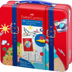 Фломастеры Faber-Castell Connector 40 цветов в кейсе