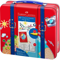 Фломастеры Faber-Castell Connector 40 цветов в кейсе
