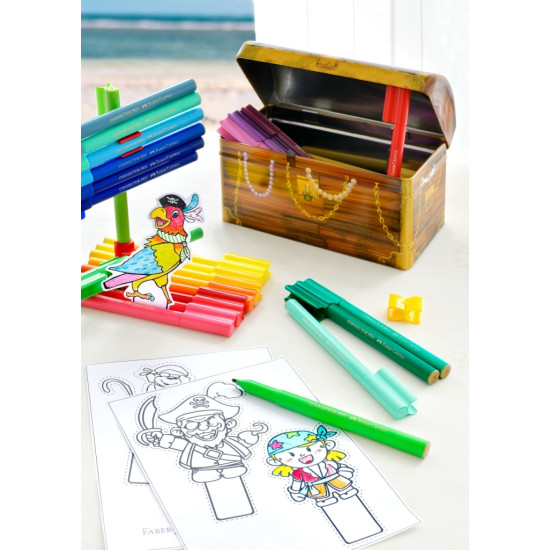Фломастеры Faber-Castell Connector Сокровищница 33 цвета