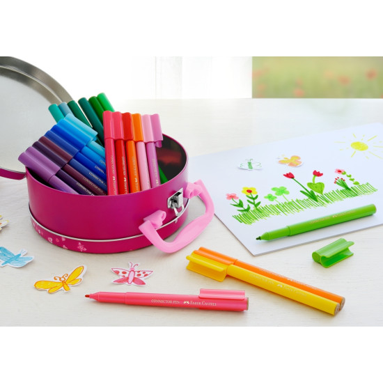 Фломастеры Faber-Castell Connector 33цвета в сумочке
