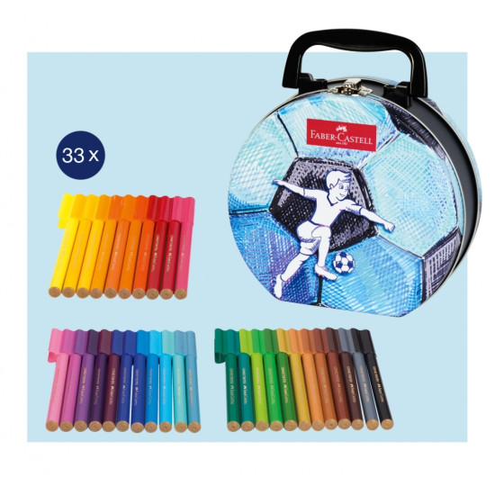 Фломастеры Faber-Castell Connector Футбол 33 цвета