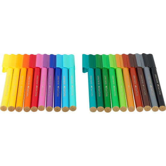 Маркеры Faber-Castell Connector 20 цветов Динозавры