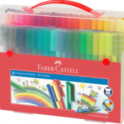 Фломастеры Faber-Castell Connector 80 цветов в кейсе