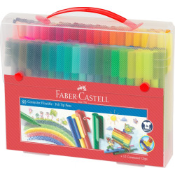 Фломастеры Faber-Castell Connector 80 цветов в кейсе