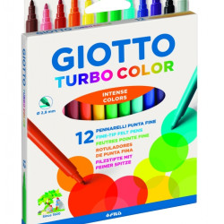 Фломастеры Giotto Turbo Color 12 цветов