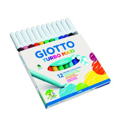 Flomasteri Giotto Turbo Maxi 12 krāsas