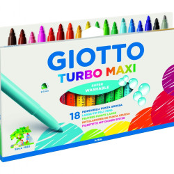 Фломастеры Giotto Turbo Maxi 18 цветов яркие