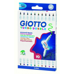 Фломастеры Giotto Turbo Dual Tip 10 цветов