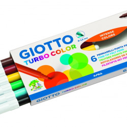 Фломастеры Giotto Turbo Color 6шт моющиеся