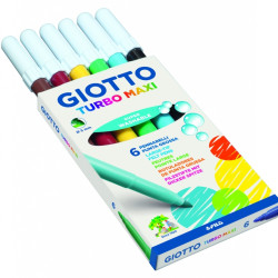 Фломастеры Giotto Turbo Maxi 6шт моющиеся