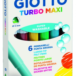 Фломастеры Giotto Turbo Maxi 6шт моющиеся