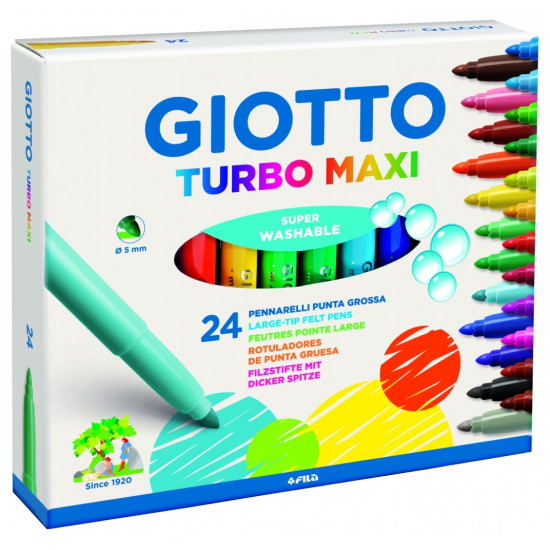 Фломастеры Giotto Turbo Maxi 24цвета яркие