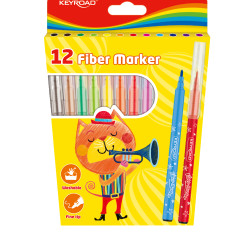 Маркеры  Fiber 12 цветов Яркие