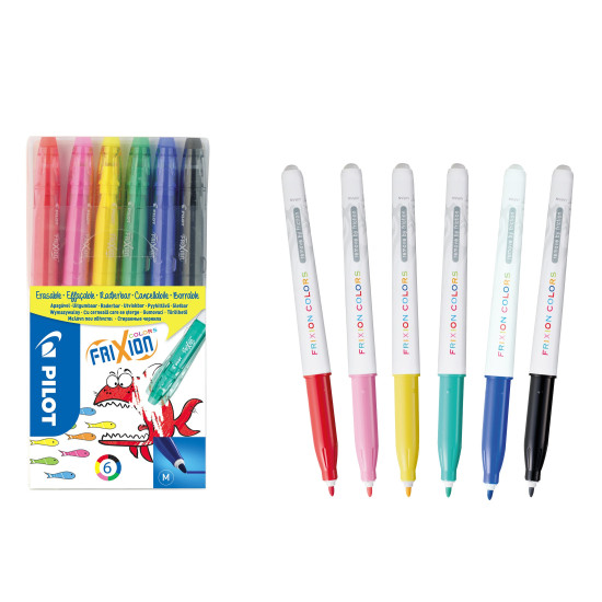 Izdzēšami flomasteri Pilot Frixion 6 krāsas