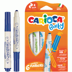 Flomāsteri CARIOCA BABY 2+, 6 krāsas