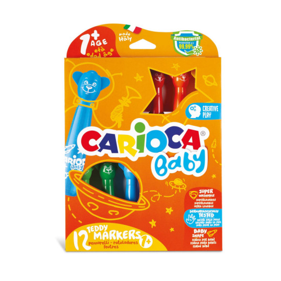 Flomāsteri CARIOCA Teddy BABY, 12 krāsas