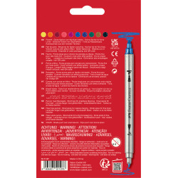 Viltpliiatsid Faber-Castell 2-otsaga 10-värvi glitter