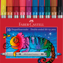 Viltpliiatsid Faber-Castell 2-otsaga 10-värvi glitter