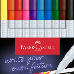 Набор широких фломастеров Faber-Castell "Grip Broadpen 2.5", Multicolor, Удобный Захват