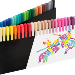 Otu tipa flomāsteri Faber-Castell Black Edition 50 krāsas