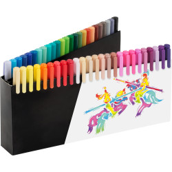 Otu tipa flomāsteri Faber-Castell Black Edition 50 krāsas