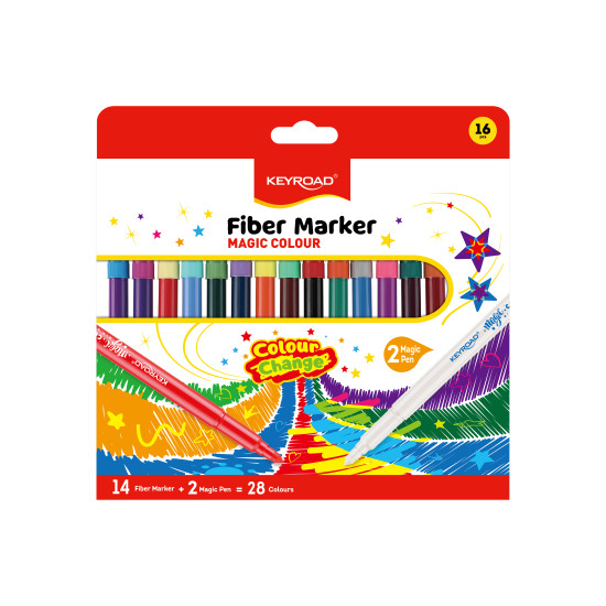 Flomasteri Keyroad Magic 14 krāsas + maģiskie flomasteri