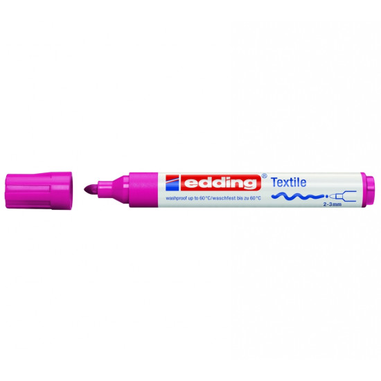 Tekstila marķieris Edding 4500, 2-3mm, konisks, dark pink