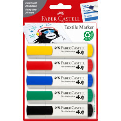 Маркеры текстильные Faber-Castell базовые 5 цветов